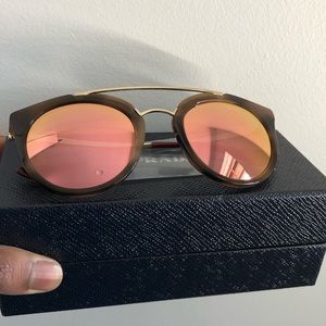 Prada Sunglasses with Rose and Gold Hues